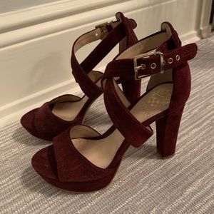 Never worn Burgundy Vince Camuto Heels